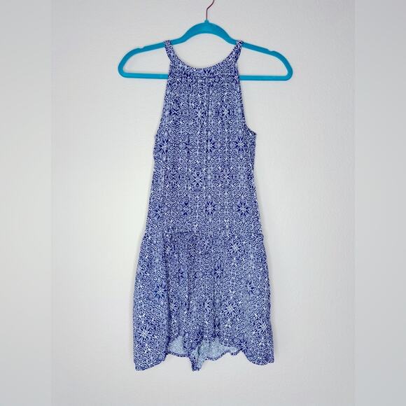 THE GAP Womens Moroccan Tile Printed Halter Top Crepe Romper Size Petite XS - Picture 2 of 4